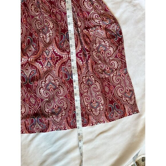 Japna Boho Floral Print Sleeveless Dress Size M Zipper Back Handmade Viscose - Picture 13 of 14